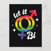 Lass es Bi Pride Postkarte (Vorderseite)