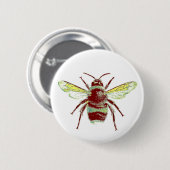 Lass es Biene Pin sein Button (Vorne & Hinten)