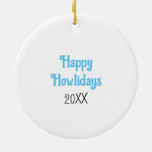 Lass es Dackel schnee - Happy Winter Dackel Hund Keramikornament (Hinten)