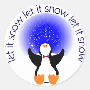 Lass es den Sticker für den Pinguin sinken