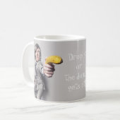 Lass es fallen oder der Donut bekommt es Kaffeetasse (Vorderseite Links)