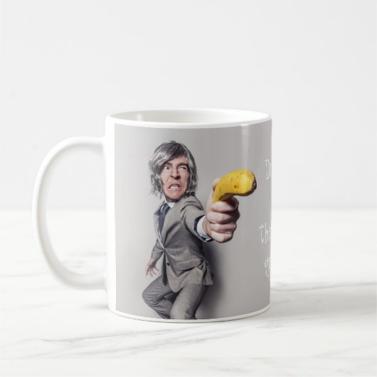 Lass es fallen oder der Donut bekommt es Kaffeetasse (Links)