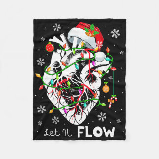 Lass es fließend Xmas Anatomie Santa Herz Teil Car Fleecedecke