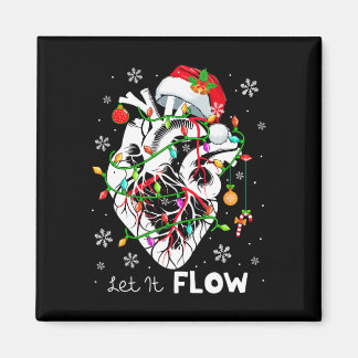 Lass es fließend Xmas Anatomie Santa Herz Teil Car Magnet