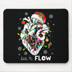 Lass es fließend Xmas Anatomie Santa Herz Teil Car Mousepad