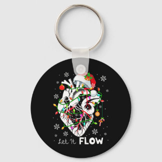 Lass es fließend Xmas Anatomie Santa Herz Teil Car Schlüsselanhänger