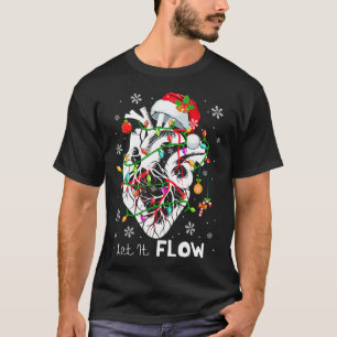 Lass es fließend Xmas Anatomie Santa Herz Teil Car T-Shirt