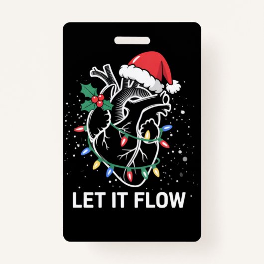 Lass es fließt Anatomie Herzkrankheit Weihnachtsma Ausweis (Vorderseite)
