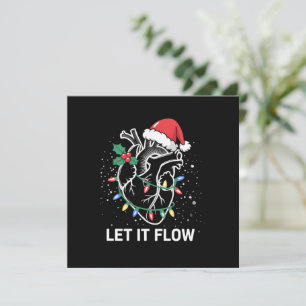 Lass es fließt Anatomie Herzkrankheit Weihnachtsma Einladung