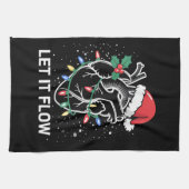 Lass es fließt Anatomie Herzkrankheit Weihnachtsma Geschirrtuch (Horizontal)