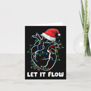 Lass es fließt Anatomie Herzkrankheit Weihnachtsma Karte