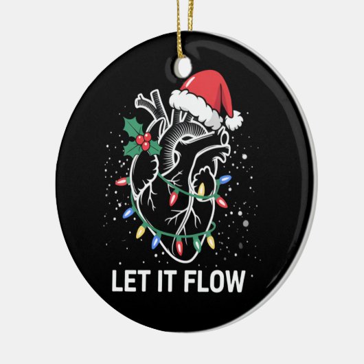 Lass es fließt Anatomie Herzkrankheit Weihnachtsma Keramik Ornament (Links)