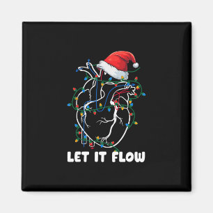 Lass es fließt Anatomie Herzkrankheit Weihnachtsma Magnet