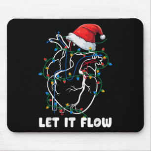 Lass es fließt Anatomie Herzkrankheit Weihnachtsma Mousepad