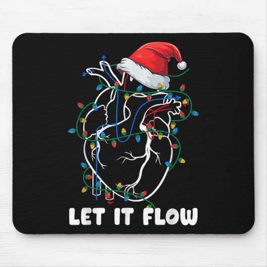 Lass es fließt Anatomie Herzkrankheit Weihnachtsma Mousepad (Vorne)