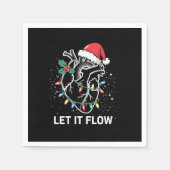 Lass es fließt Anatomie Herzkrankheit Weihnachtsma Serviette (Vorderseite)