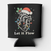 Lass es fließt Herz Herzschmerzen Weihnachten Weih Dosenkühler (Vorderseite)