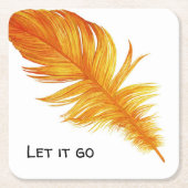 Lass es geht rechteckiger pappuntersetzer (Vorderseite)