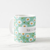 Lass es geschehen - Aquarell-Gänseblümchen Kaffeetasse (Vorderseite Links)