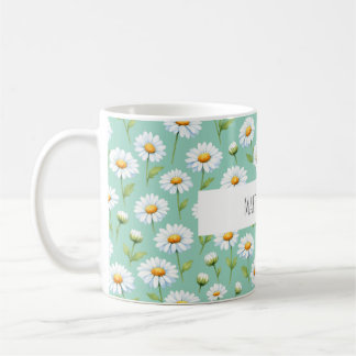 Lass es geschehen - Aquarell-Gänseblümchen Kaffeetasse