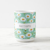 Lass es geschehen - Aquarell-Gänseblümchen Kaffeetasse (Mittel)
