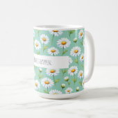 Lass es geschehen - Aquarell-Gänseblümchen Kaffeetasse (VorderseiteRechts)