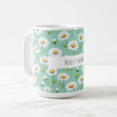 Lass es geschehen - Aquarell-Gänseblümchen Kaffeetasse (Vorderseite Links)
