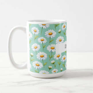 Lass es geschehen - Aquarell-Gänseblümchen Kaffeetasse
