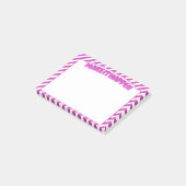 Lass es geschehen - Rosa gestreifte Haftnotizen Post-it Klebezettel (angewinkelt)