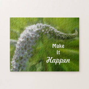 Lass es geschehen Wildblumen-Inspirationszitat  Puzzle