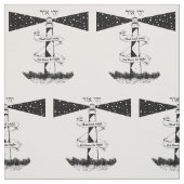 LASS ES GIBT LICHT Leuchtturm schwarz-weiß Stoff (Muster)