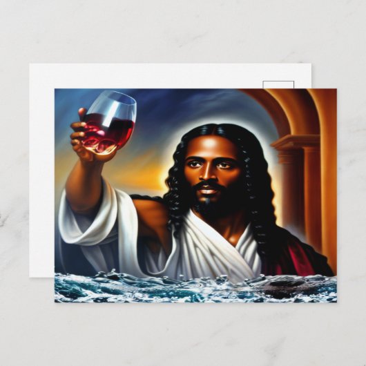 Lass Es gibt Wein Christlich Art Postkarte (Vorne/Hinten)