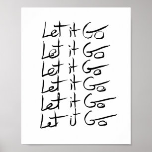 Lass es GO! Motivierend Kalligraphie Poster