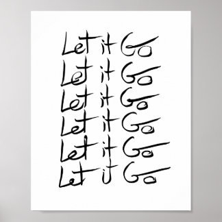Lass es GO! Motivierend Kalligraphie Poster
