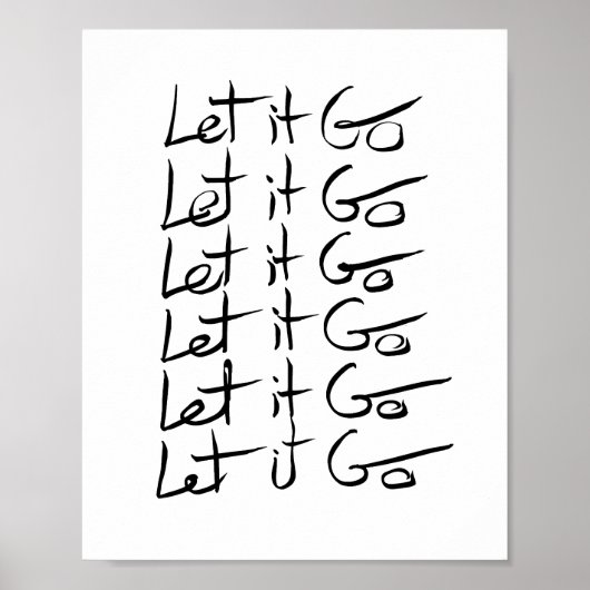 Lass es GO! Motivierend Kalligraphie Poster (Vorne)