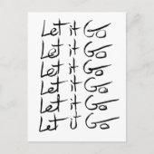 Lass es GO! Motivierend Kalligraphie Postkarte (Vorderseite)