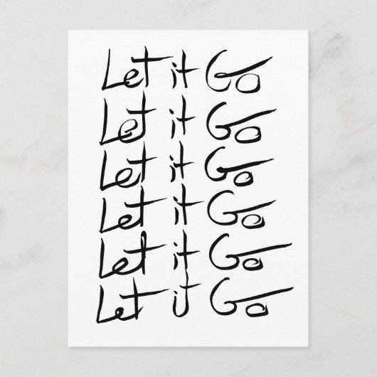 Lass es GO! Motivierend Kalligraphie Postkarte (Vorderseite)