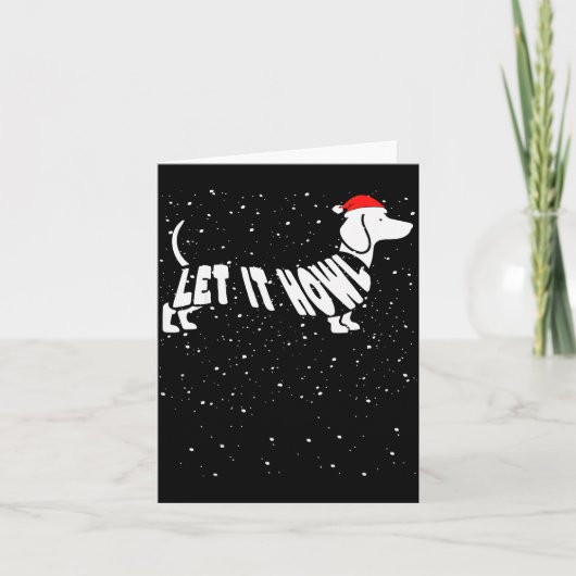 Lass es heulen Schnee Lustiger Spruch Winter Dachs Karte (Vorderseite)