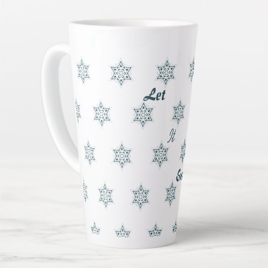 Lass es in verspäteter Tasse schneien (Linke Ecke)