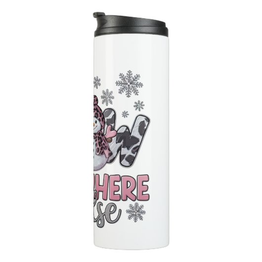 Lass es irgendwo anders schneegehen thermosbecher (Nach rechts gedreht)