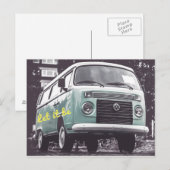 Lass es ist Hippy Blume Child Van Postkarte (Vorne/Hinten)