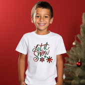 Lass es Karierten Weihnachtsjunge T - Shirt schnei
