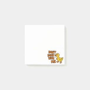 Lass es mit mir nicht die Ente Orange Ente Wortwit Post-it Klebezettel