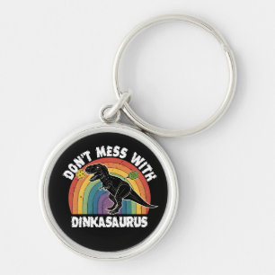 Lass es nicht mit Dinkasaurus Pickleball Schlüsselanhänger