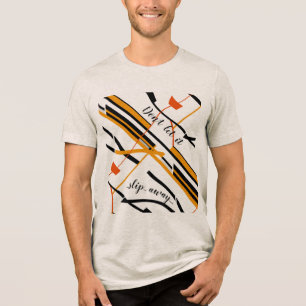 "lass es nicht weg" Orange Black Design Tri-Blend Shirt