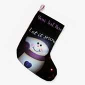 Lass es Personalisierten Strumpf schneien Kleiner Weihnachtsstrumpf (Vorderansicht (hängend))