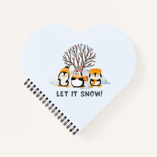 Lass es Pinguine schneien Notizblock (Vorderseite)