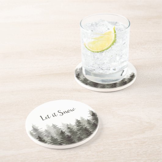 Lass es Pinienbäume schwitzen. Getränkeuntersetzer (Seite)