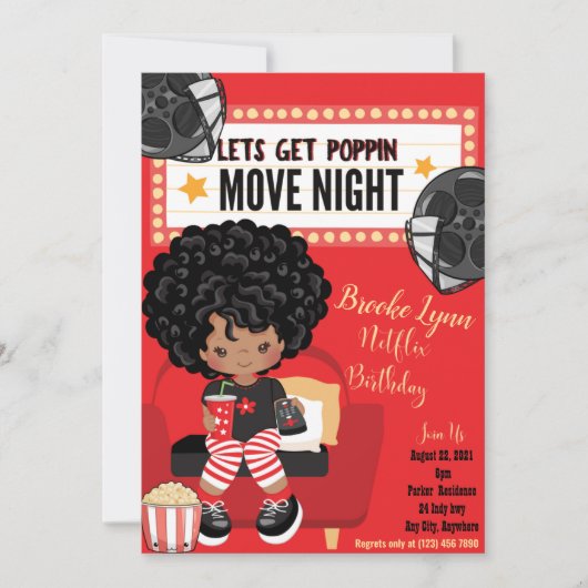 Lass es Poppin Birthday Invitation Card (Vorderseite)