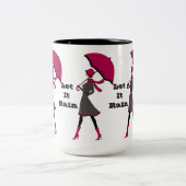 Lass es Regen Lady Zwei Toned Tasse (Mittel)